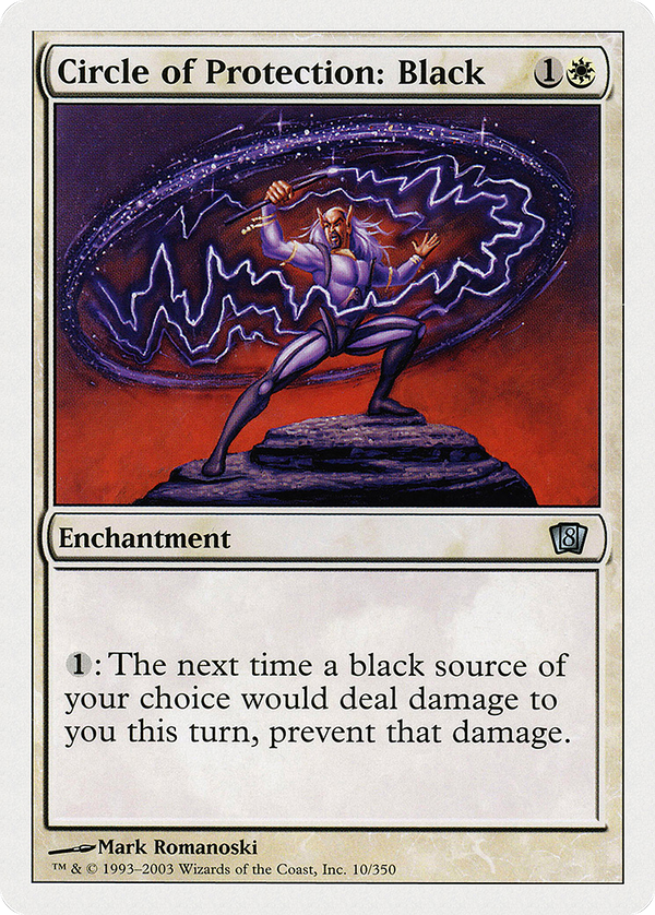 Circle of Protection: Black (8ED-010) - 8th Edition Foil