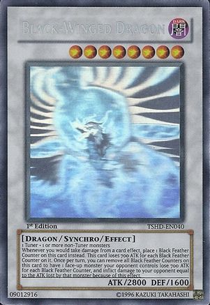Black-Winged Dragon (Ghost Rare) (TSHD-EN040) - The Shining Darkness 1st Edition