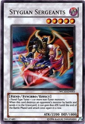 Stygian Sergeants (WC10-EN003) - Reverse of Arcadia Promos