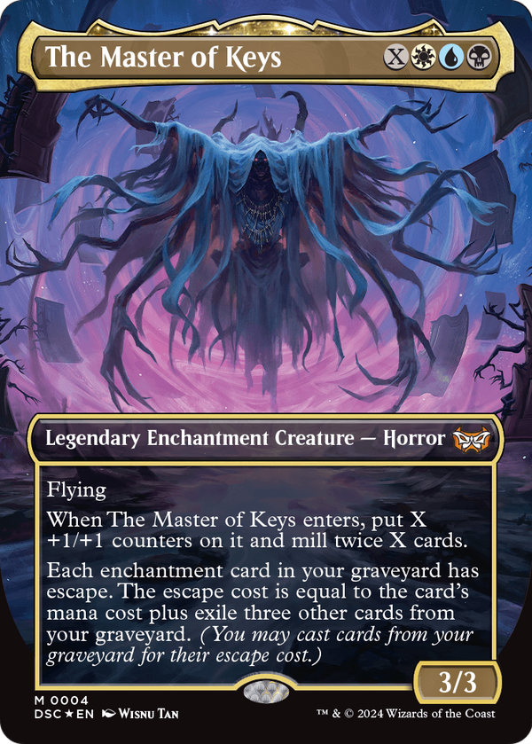 The Master of Keys (Borderless) (DSC-004) - Duskmourn: House of Horror Commander: (enchantment)