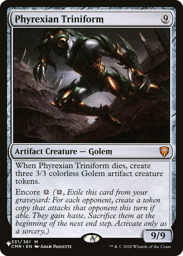Phyrexian Triniform (LIST-CMR-331) - The List