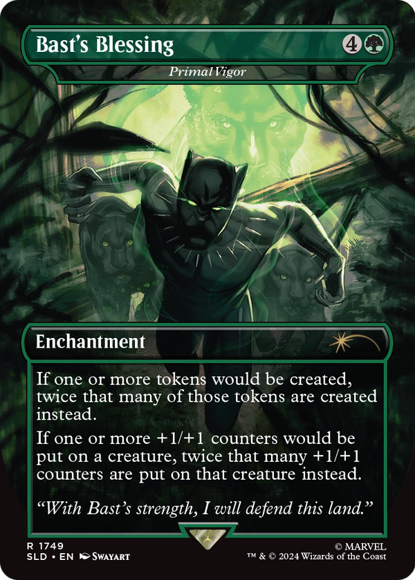 Primal Vigor (SLD-1749) - Secret Lair Drop / Bast's Blessing (Borderless)