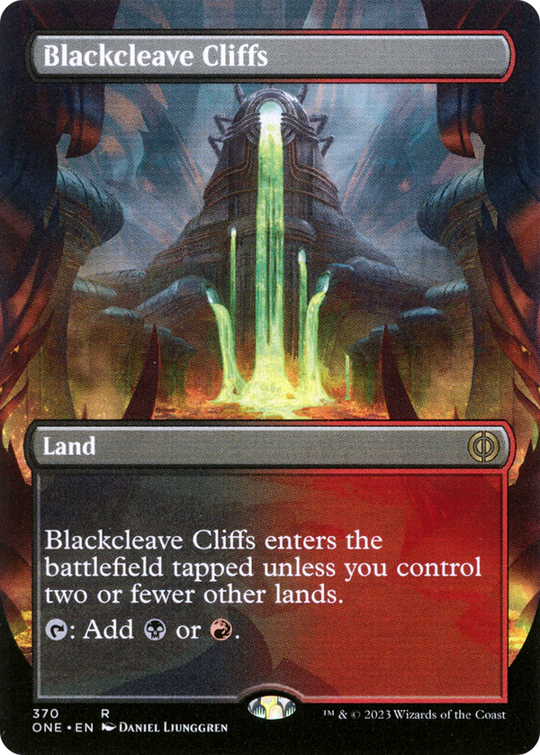 Blackcleave Cliffs (Borderless) (ONE-370) - Phyrexia: All Will Be One