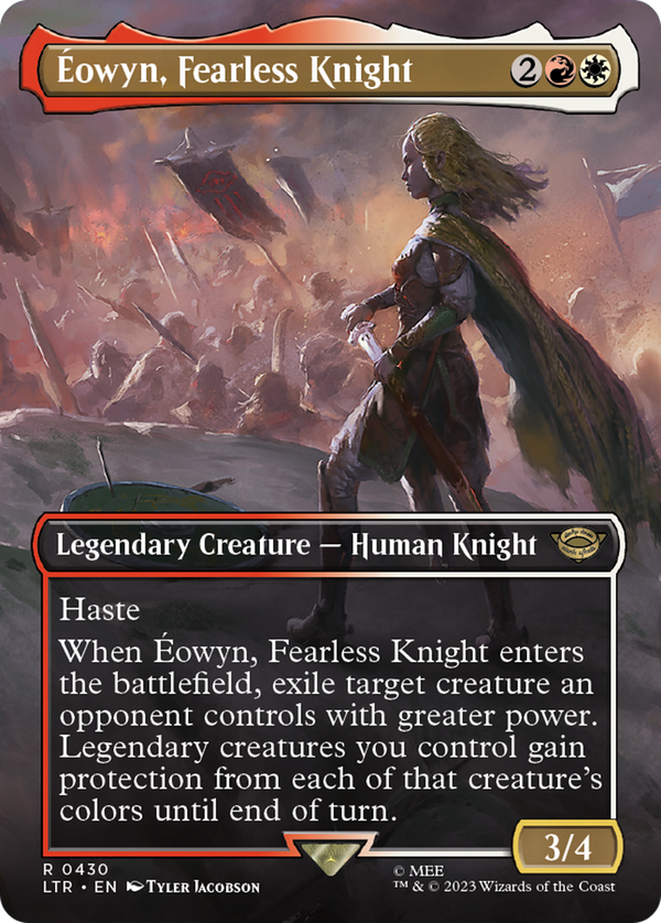 Eowyn, Fearless Knight (Borderless) (LTR-430) - The Lord of the Rings: Tales of Middle-earth Foil