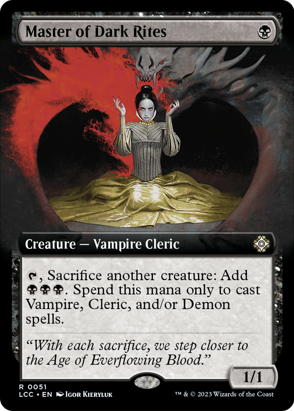 Master of Dark Rites (Extended Art) (LCC-051) - The Lost Caverns of Ixalan Commander: (Extended Art)