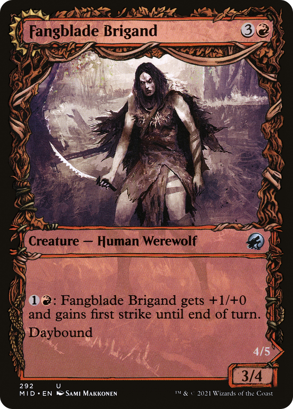 Fangblade Brigand (Showcase) (MID-292) - Innistrad: Midnight Hunt: (Showcase, Double Faced Transform)