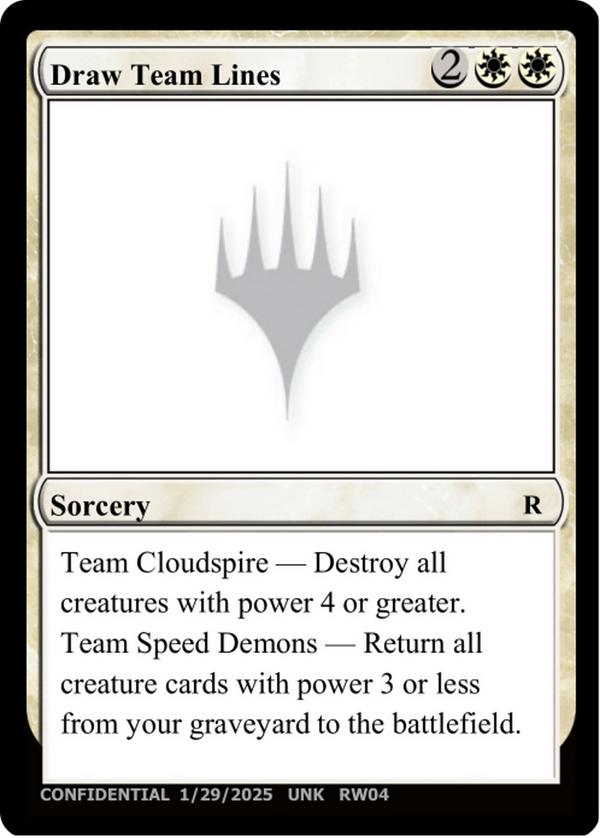 Draw Team Lines (UNK-RW04C) - Un-Known Event Playtest Cards