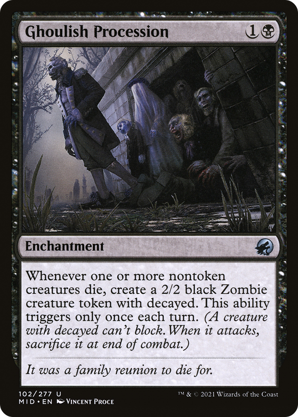Ghoulish Procession (MID-102) - Innistrad: Midnight Hunt