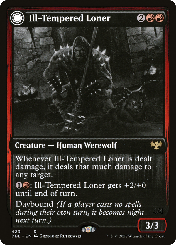 Ill-Tempered Loner (DBL-429) - Innistrad: Double Feature: (Double Faced Transform)
