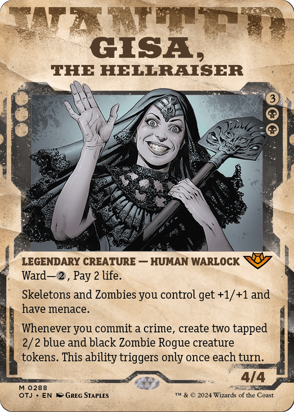 Gisa, the Hellraiser (Showcase) (OTJ-288) - Outlaws of Thunder Junction: (Showcase) (Borderless)
