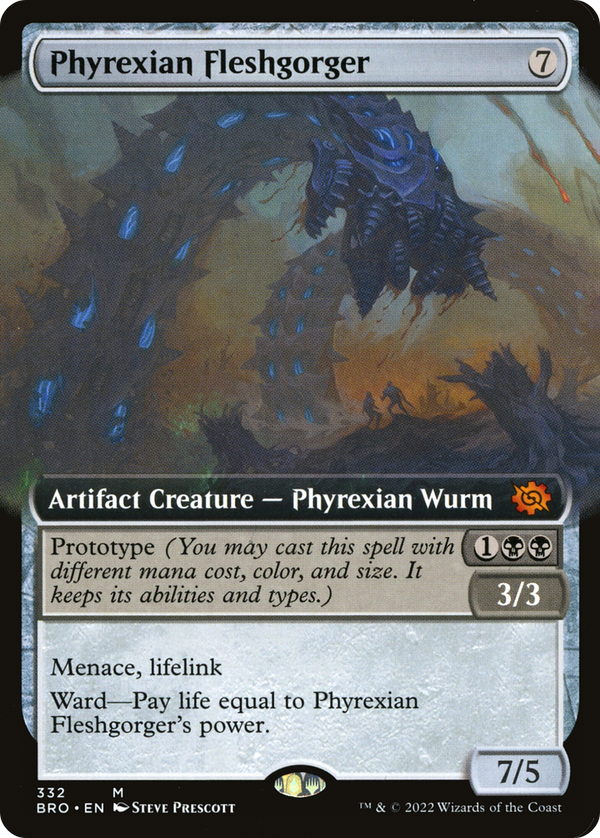 Phyrexian Fleshgorger (Extended Art) (BRO-332) - The Brothers' War: (Extended Art)