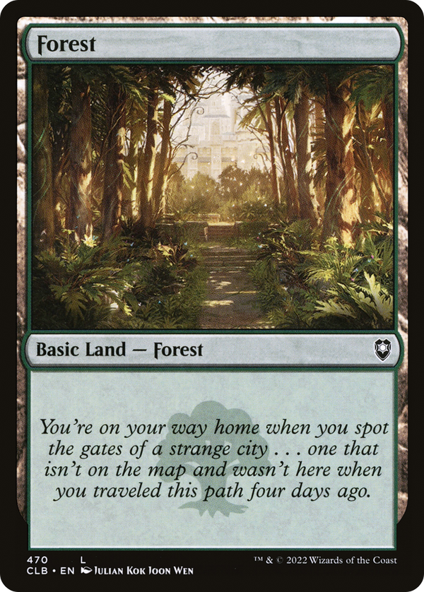 Forest (470) (CLB-470) - Commander Legends: Battle for Baldur's Gate Foil