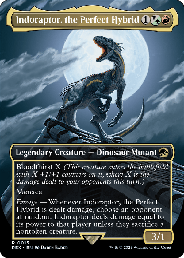 Indoraptor, the Perfect Hybrid (Borderless) (REX-015) - Jurassic World Collection