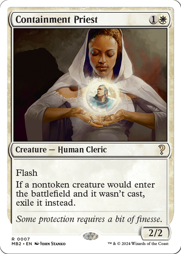 Containment Priest (White Border) (MB2-007) - Mystery Booster 2