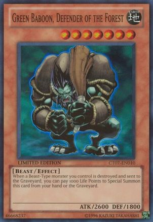 Green Baboon, Defender of the Forest (CT07-EN010) - 2010 Collectors Tins Limited