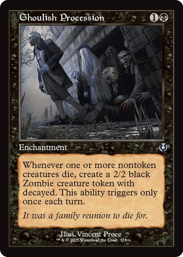 Ghoulish Procession (Retro Frame) (INR-378) - Innistrad Remastered: (enchantment) Foil