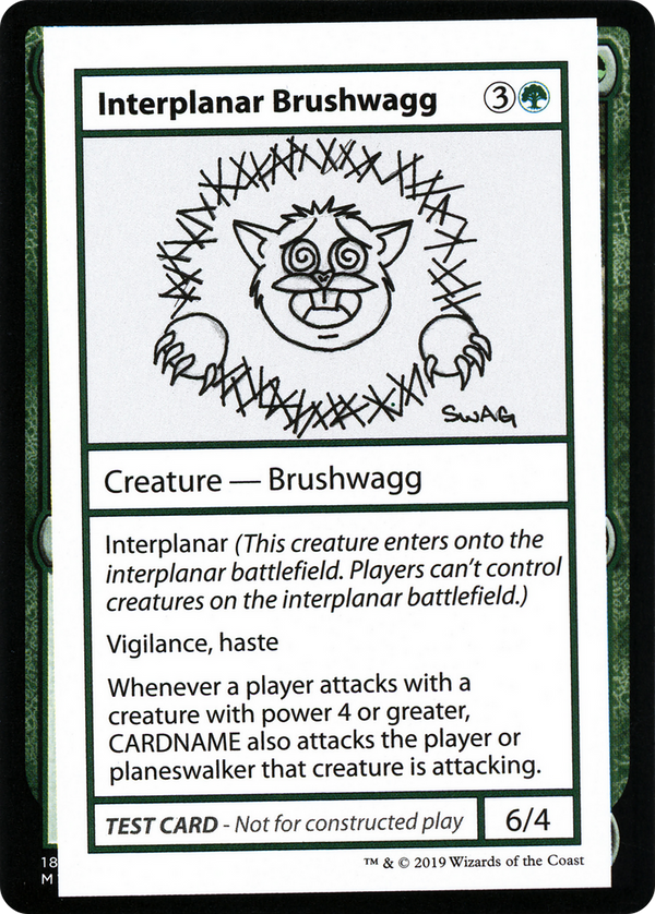 Interplanar Brushwagg (No PW Symbol) (CMB1-) - Mystery Booster Playtest Cards 2021