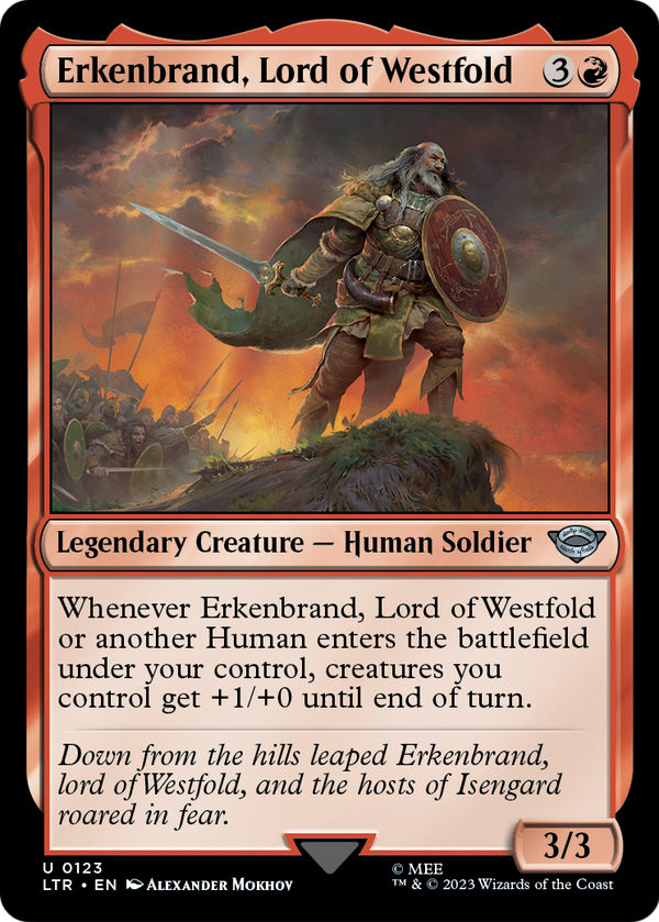 Erkenbrand, Lord of Westfold (LTR-123) - The Lord of the Rings: Tales of Middle-earth Foil
