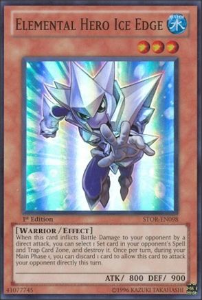 Elemental Hero Ice Edge (STOR-EN098) - Storm of Ragnarok 1st Edition