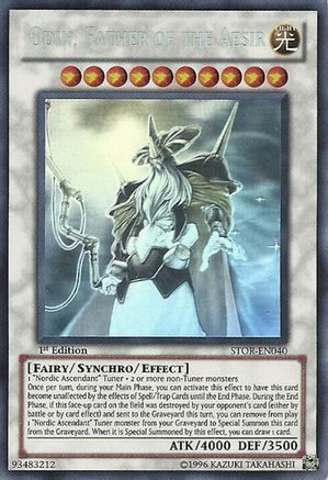 Odin, Father of the Aesir (Ghost Rare) (STOR-EN040) - Storm of Ragnarok 1st Edition