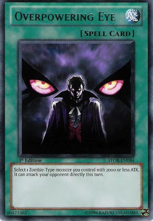 Overpowering Eye (STOR-EN094) - Storm of Ragnarok 1st Edition
