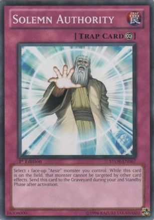 Solemn Authority (STOR-EN067) - Storm of Ragnarok 1st Edition