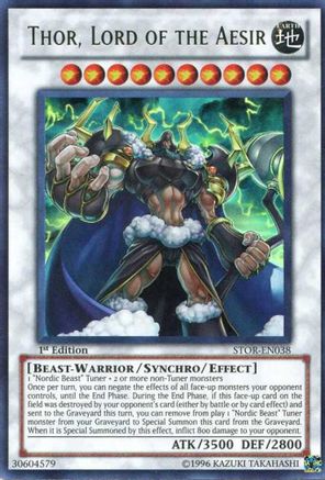 Thor, Lord of the Aesir (STOR-EN038) - Storm of Ragnarok 1st Edition