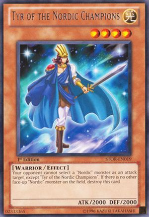 Tyr of the Nordic Champions (STOR-EN019) - Storm of Ragnarok 1st Edition