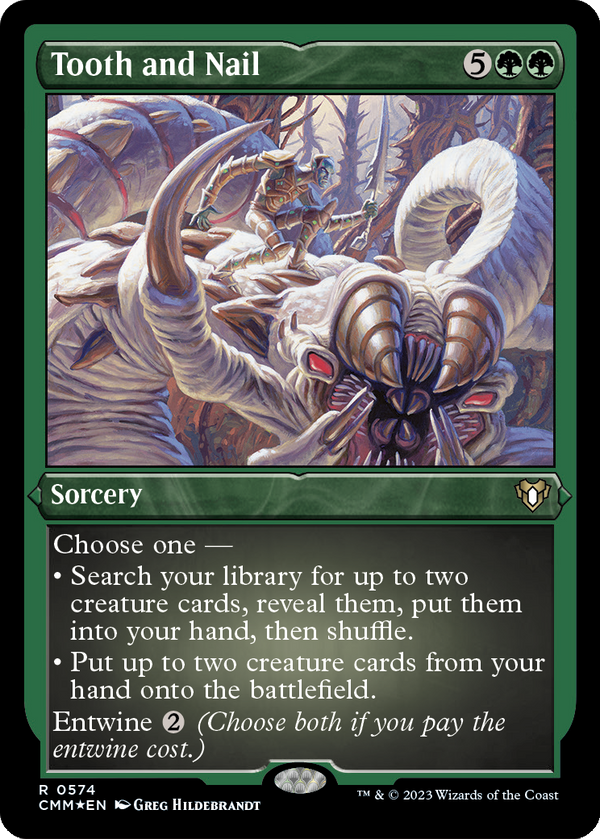 Tooth and Nail (Foil Etched) (CMM-574) - Commander Masters Foil