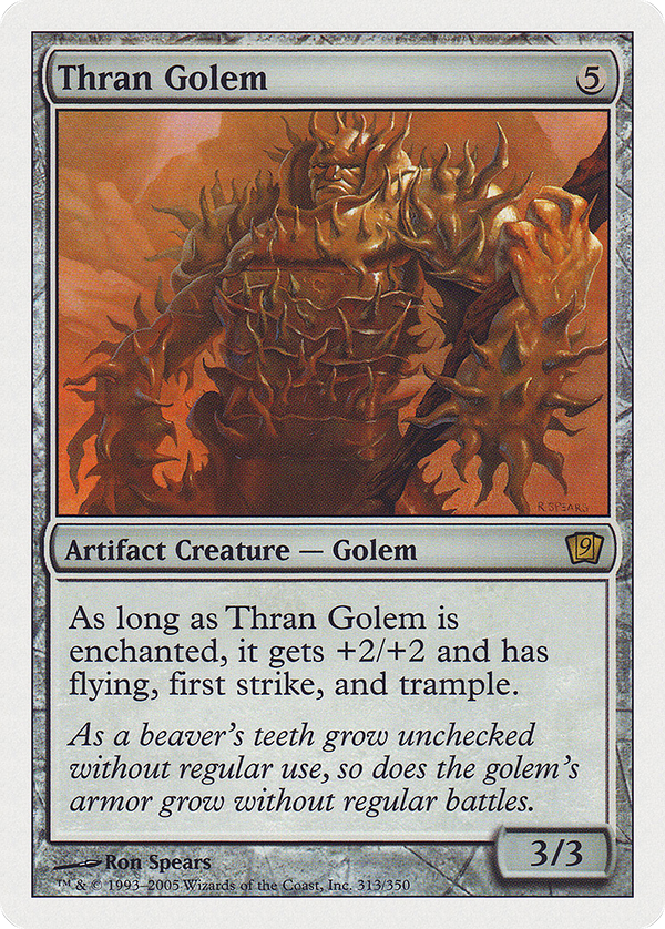 Thran Golem (9ED-313) - 9th Edition Foil