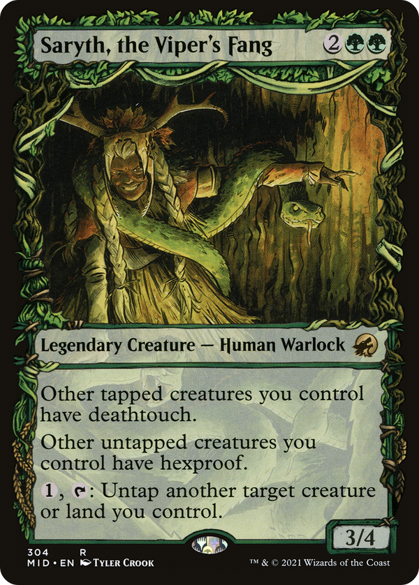 Saryth, the Viper's Fang (Showcase) (MID-304) - Innistrad: Midnight Hunt: (Showcase) Foil