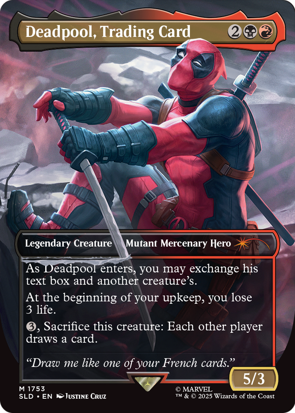 Deadpool, Trading Card (SLD-1753) - Secret Lair Drop Series (Borderless)