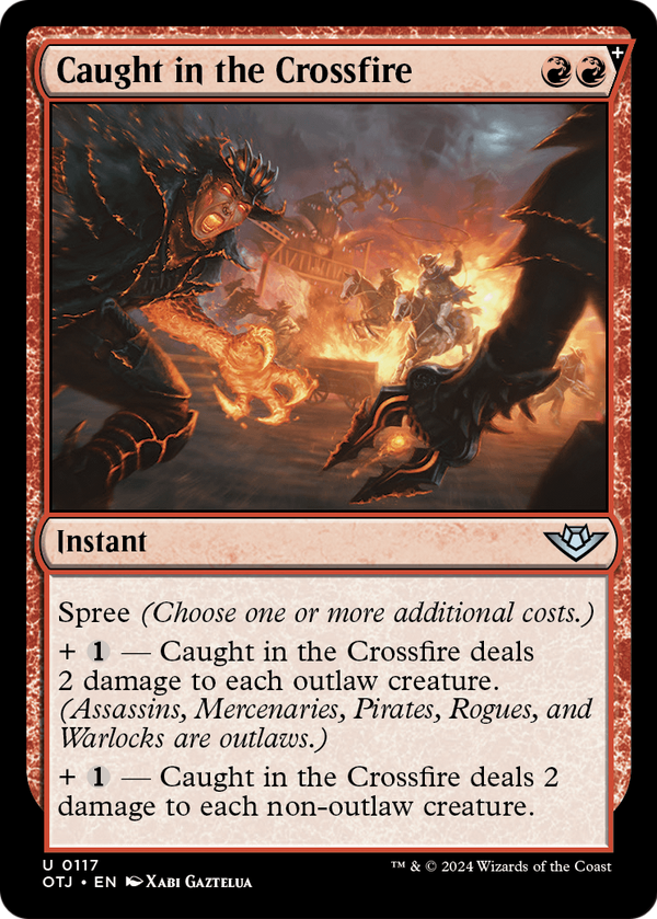 Caught in the Crossfire (OTJ-117) - Outlaws of Thunder Junction: (spree) Foil