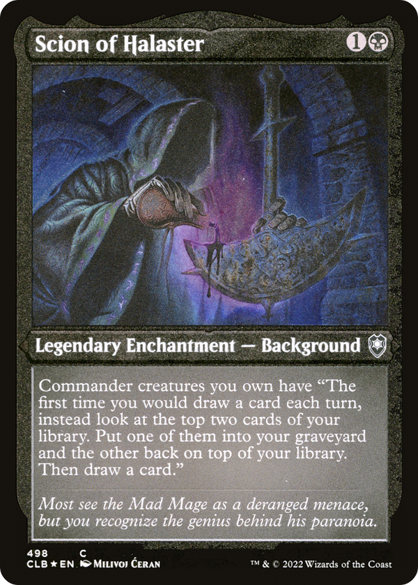 Scion of Halaster (CLB-498) - Commander Legends: Battle for Baldur's Gate Foil
