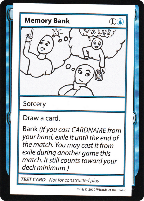 Memory Bank (No PW Symbol) (CMB1-) - Mystery Booster Playtest Cards 2021