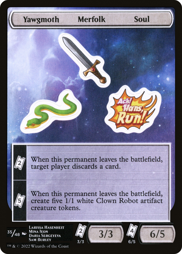 Yawgmoth Merfolk Soul (UNF-035) - Unfinity Sticker Sheets