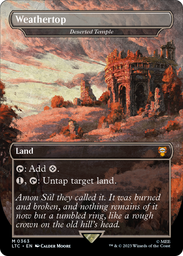 Weathertop - Deserted Temple (LTC-363) - Tales of Middle-earth Commander / Weathertop (Borderless) Foil