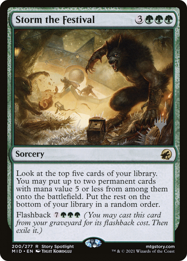 Storm the Festival (PPMID-200) - Innistrad: Midnight Hunt Promos Foil