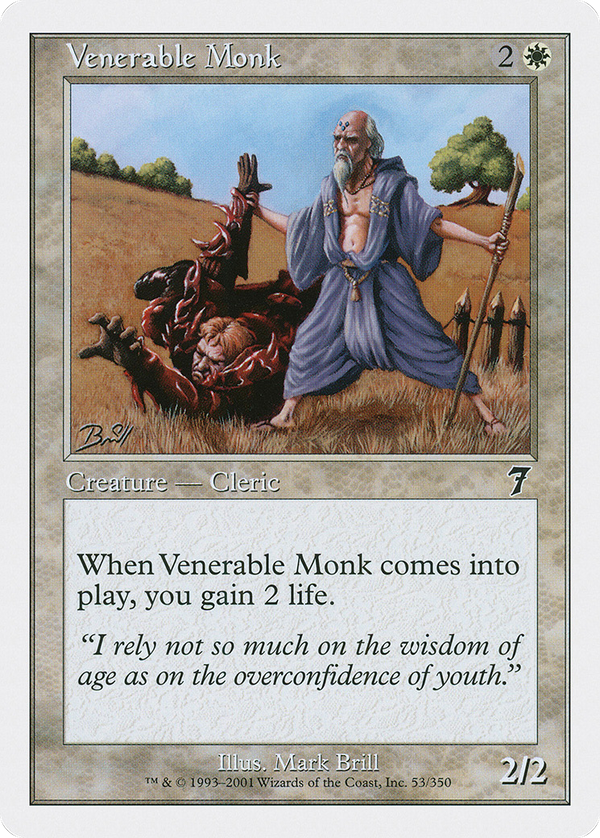 Venerable Monk (7ED-053) - 7th Edition Foil