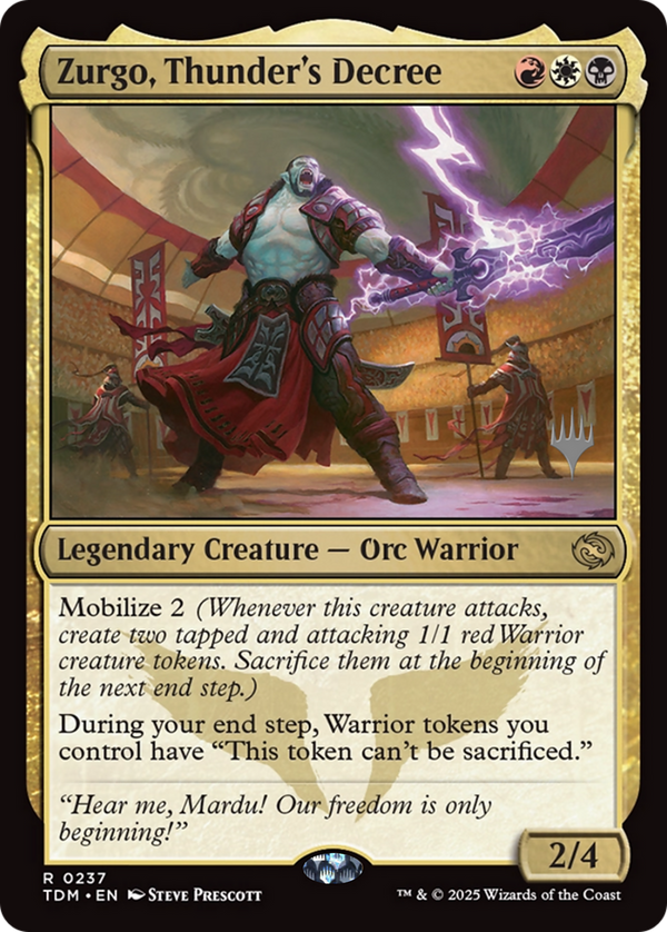 Zurgo, Thunder's Decree (PPTDM-237) - Promo Pack: Tarkir: Dragonstorm