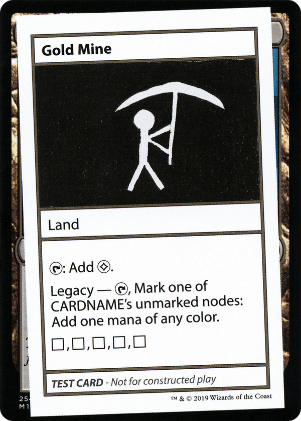 Gold Mine (No PW Symbol) (CMB1-) - Mystery Booster Playtest Cards 2021