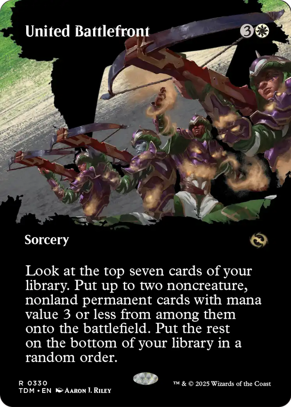 United Battlefront (Borderless) (TDM-330) - Tarkir: Dragonstorm: (Showcase) Foil