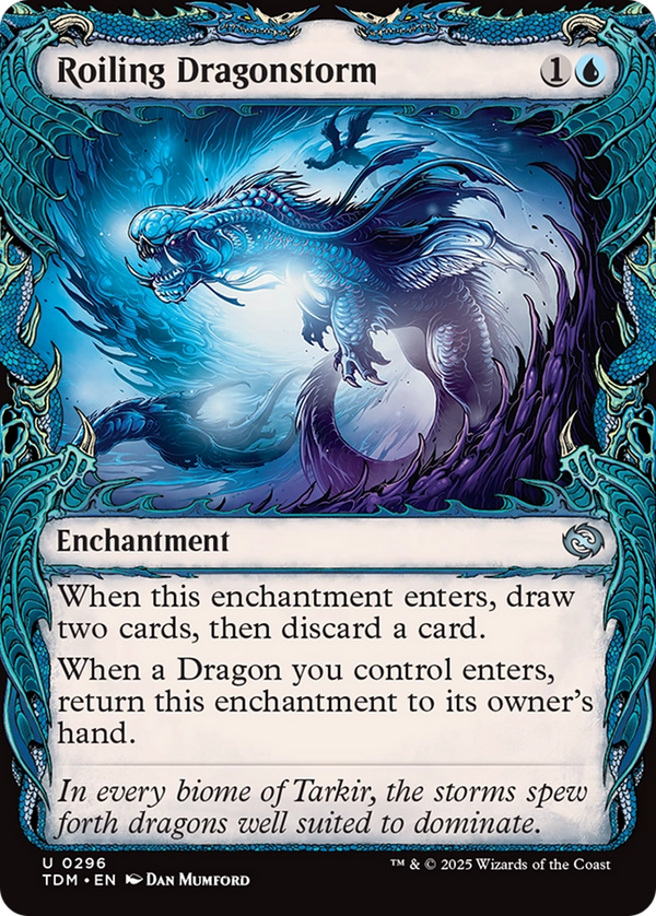 Roiling Dragonstorm (Showcase) (TDM-296) - Tarkir: Dragonstorm: (Showcase, enchantment) Foil
