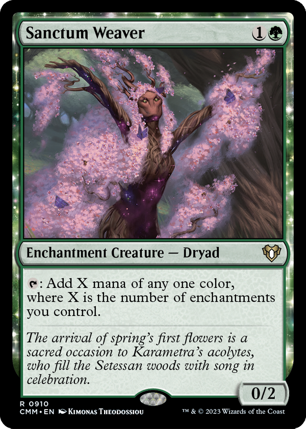 Sanctum Weaver (CMM-910) - Commander Masters: (enchantment)