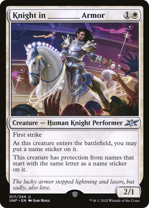 Knight in _______ Armor (UNF-017) - Unfinity Foil