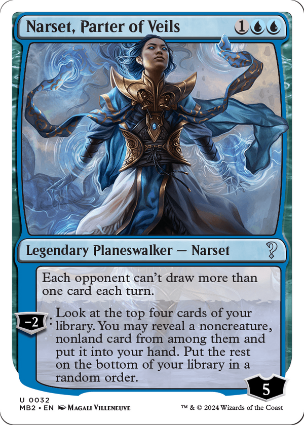 Narset, Parter of Veils (White Border) (MB2-032) - Mystery Booster 2