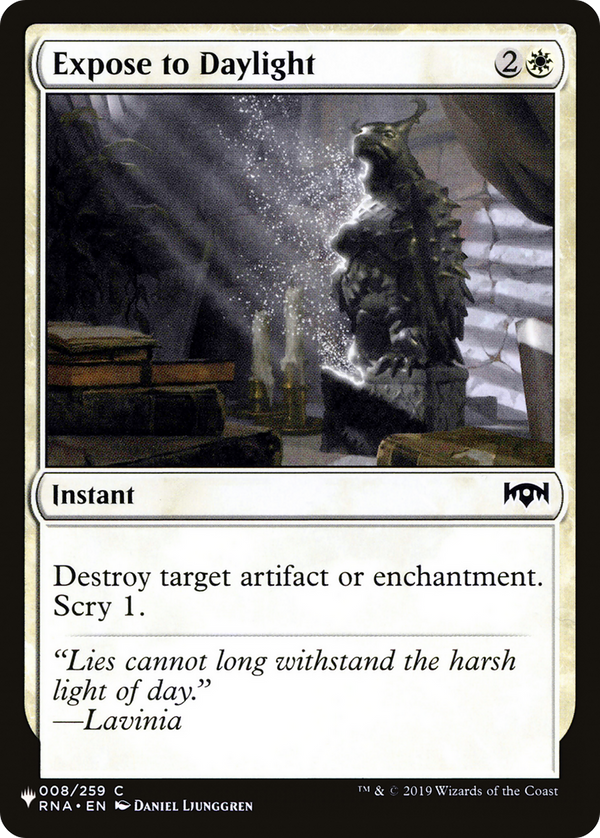 Expose to Daylight (LIST-RNA-8) - The List