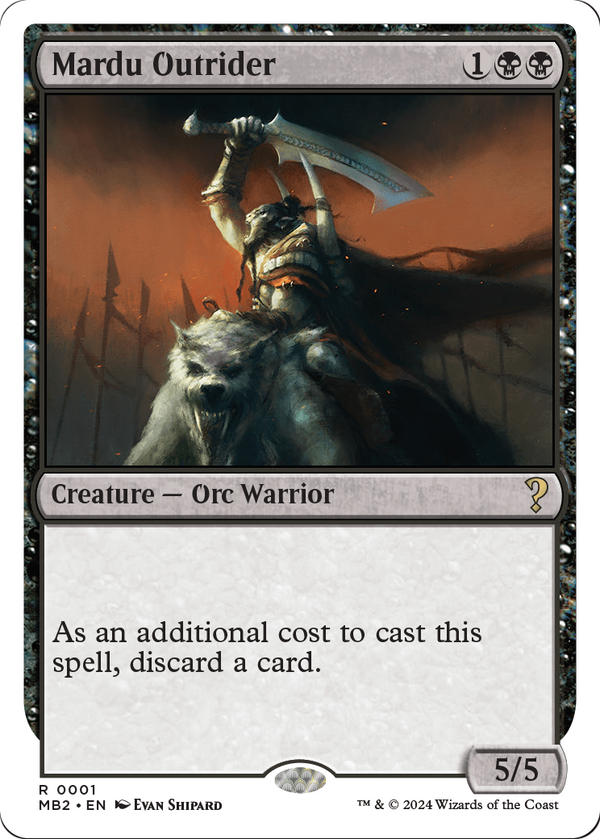 Mardu Outrider (White Border) (MB2-001) - Mystery Booster 2
