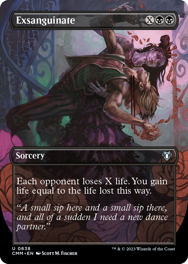 Exsanguinate (Borderless) (CMM-638) - Commander Masters Foil