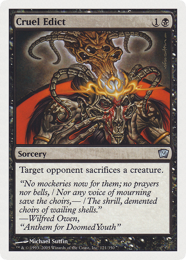 Cruel Edict (9ED-121) - 9th Edition Foil